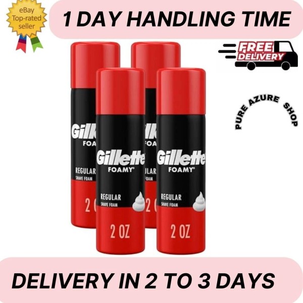 Gillette Foamy Regular Shaving Foam, 2 Oz (Pack of 4)...