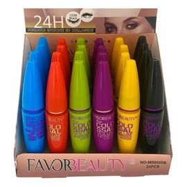 24 Piezas Rímel Máscara De Pestañas Mayoreo Modelos Modernos Color Negro FAVORBEAUTY