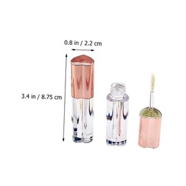 Beavorty Mini Lipstick 4pcs Lip Gloss Empty Bottle Travel Self Made Plastic Hollow Tube Lip Gloss Clear