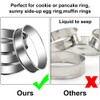 Opopark Crumpet Rings 6pcs Non Stick Double Rolled Tart Rings