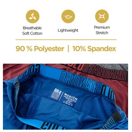 Gold Standard 4-Pack Men's Athletic Underwear - Performance Boxer Briefs For Men Pack - Anti Chafing Underwear Men Black