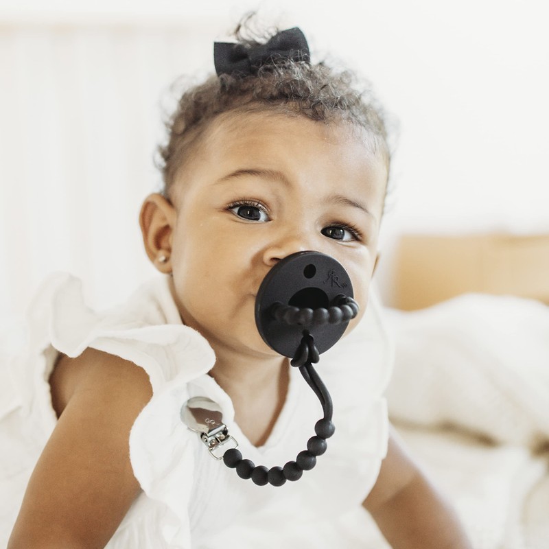 Ryan & Rose Cutie PAT Pacifier Teether (Stage 1, Black)