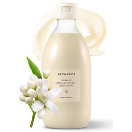 AROMATICA Embrace Body Lotion Neroli & Patchouli 10.14oz / 300ml, Vegan | Naturally-derived Aromatic Fragrance | Soothing & Moisturizing Body Lotion