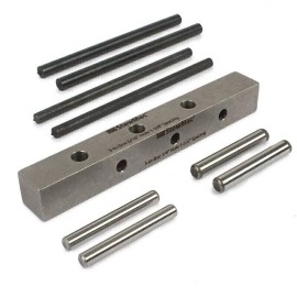 StewMac Guitar Tuner Drill Jig, 3-in-line