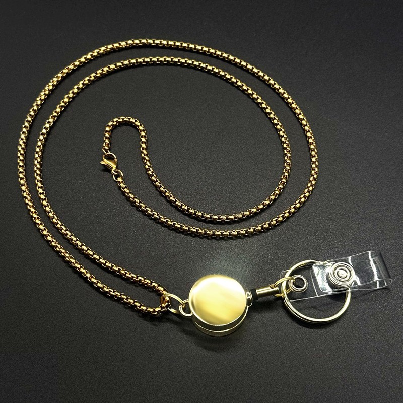 Sopopal Retractable Lanyards for ID Badges 2 Pack Necklace Chain