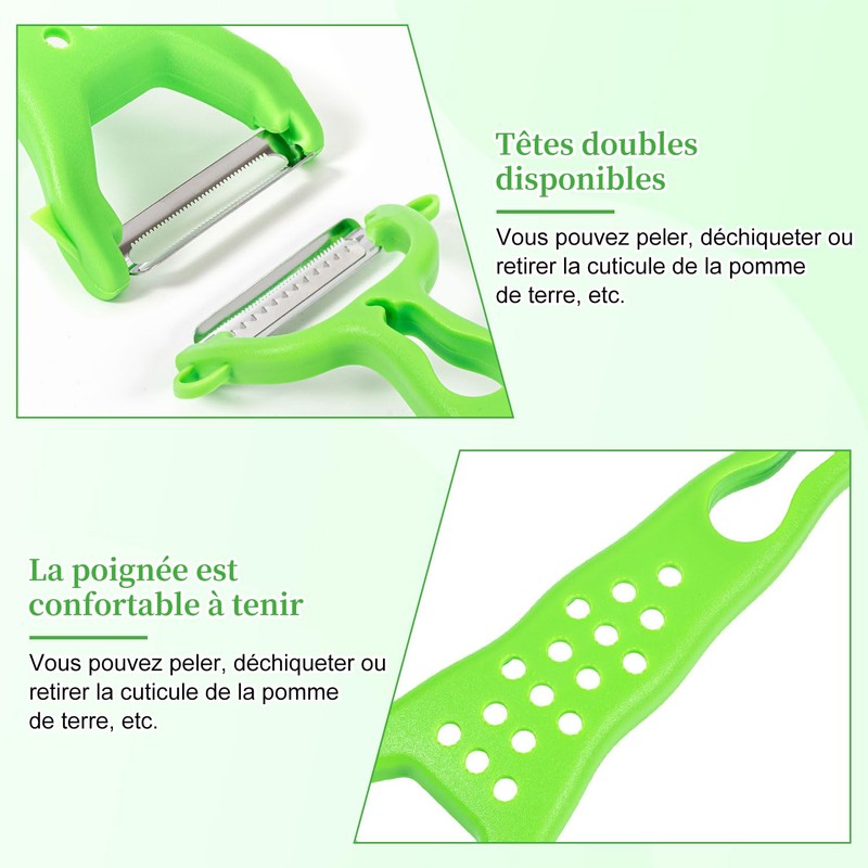 Veggieglide Vegetable Grater Double Sided Grater and Vegetable Peeler Multifunction
