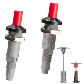 2PCS Patio Heater Piezo Igniter Replacement Parts Piezo Ignitor Spark Plug Push Button Ceramic Ignitor Suitable for Igniting Gas Round Stand Up Propane Heater (2PCS Igniter)