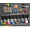 36 Flexible Brush Tip Acrylic Paint Pens Markers Set 1-7mm