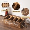 Wooden Coffee Pod Holder Coffee Station Organizer for Countertop Kcup
