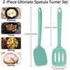 Coukre 2 Pack Silicone Spatula Set, High Heat Resistant, BPA