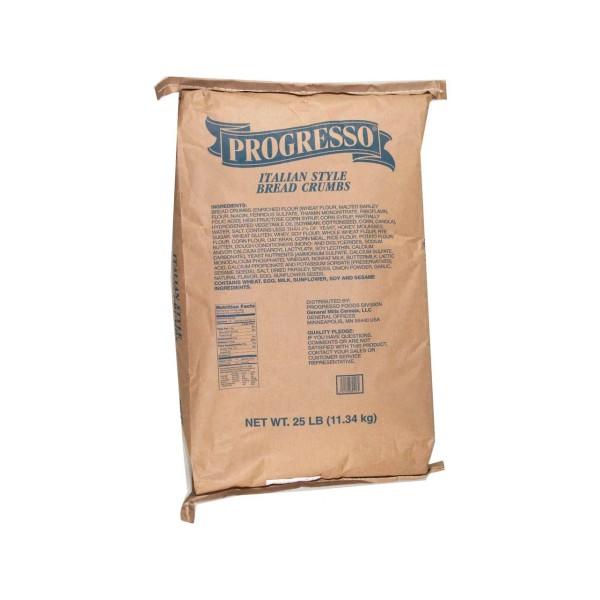Progresso Italian Style Bread Crumbs Bag, 25 Pound, 1 per