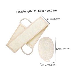 NOLITOY Body Exfoliating Loofah Natural Luffa Sponge Long Back Scrubber Strap Deep Clean Bathing Scrubber for Sensitive Sk