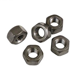 Conquest Fasteners 1-1/2"-6 Grade 2 Hex Nut - Plain Finish [Pack of 5]
