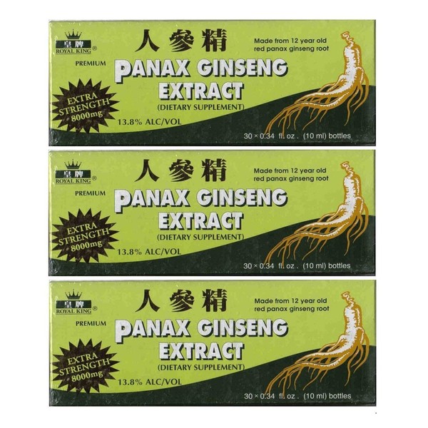 Royal King Panax Ginseng Extract with Alcohol 8000 mg 30