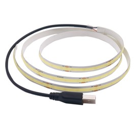 3.28ft 1M 320 LEDs COB LED Strip Lights USB Powered, High Density Light Strip for TV Backlight, Bedroom, Cabinet, Kitchen, DIY Lighting (USB Port 1m 320LEDs COB, Cool White)