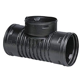 Advanced Drainage Systems 8"L Corrugated Drain Tee, 3" Pipe Dia.