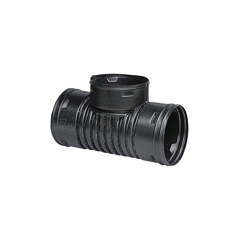 Advanced Drainage Systems 8"L Corrugated Drain Tee, 3" Pipe Dia.
