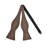 Gusleson Mens Brown Self Tie Bow Tie Silk Woven Paisley