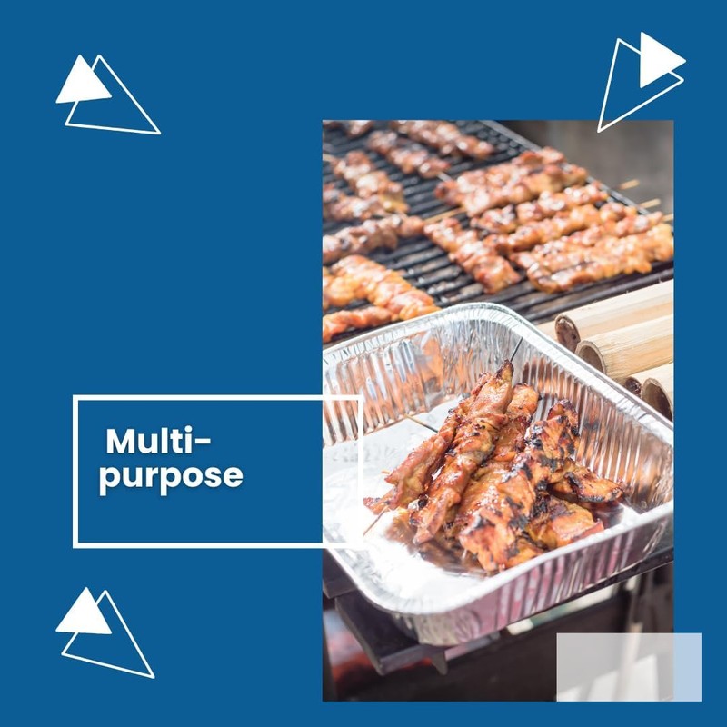 encase 25 x Large Aluminium Foil Food Containers Trays 9''x9