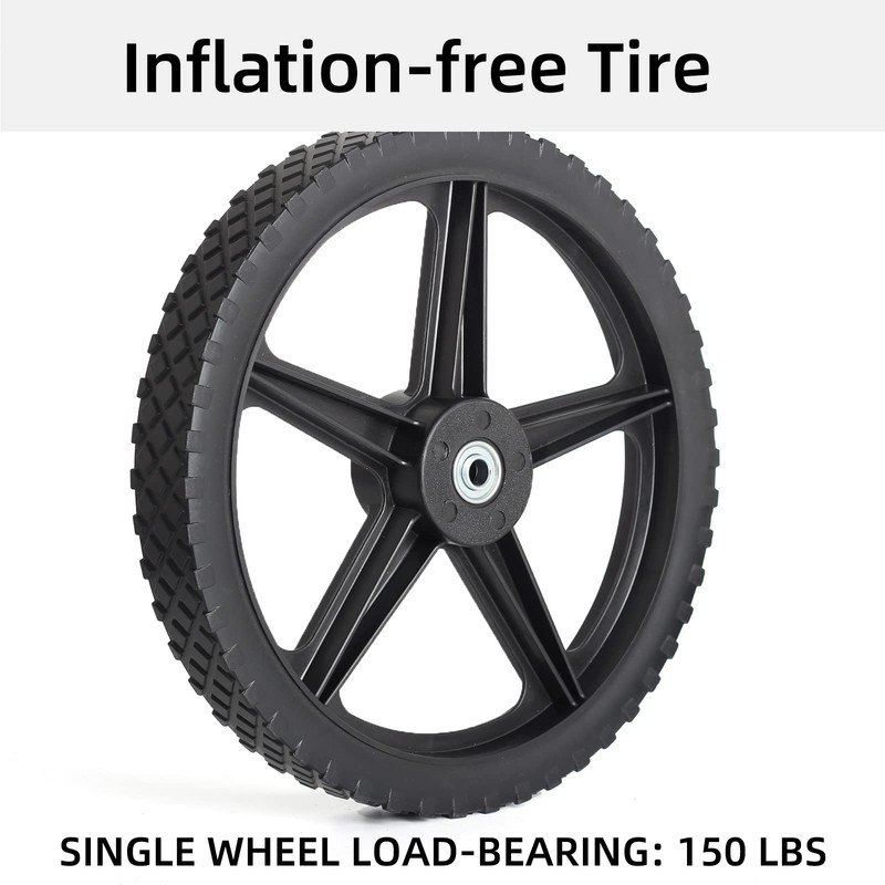 GICOOL 14 x 1.75'' Spoked Plastic Wheel and Tire, 2.45"
