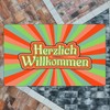 speecheese Colourful Herzlich Welcome Doormat in 40 x 60 cm