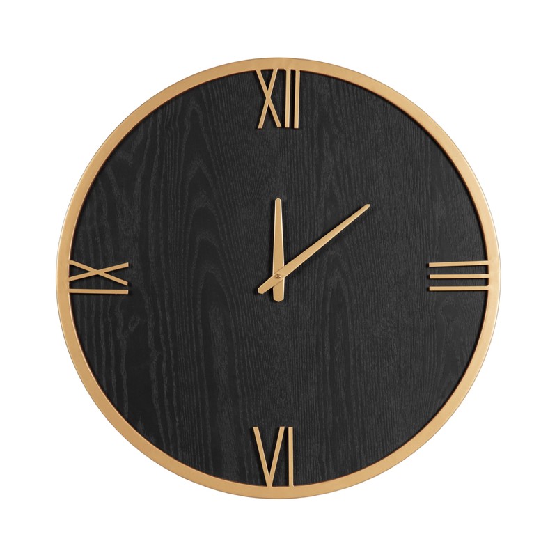 Kate and Laurel Pronte Modern Round Wood and Metal Wall