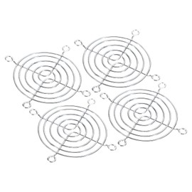 PATIKIL 4pcs 70mm Fan Finger Grille Ventilator Filter Vent Grille Protective Cover Metal 70x70mm Fan Protection DIY Silver