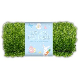 Green Polyethylene Faux Grass Table Runner, 90cm x 30cm (1 Piece) - Durable, Vibrant Design, Perfect for Spring Displays, Centerpieces, & More