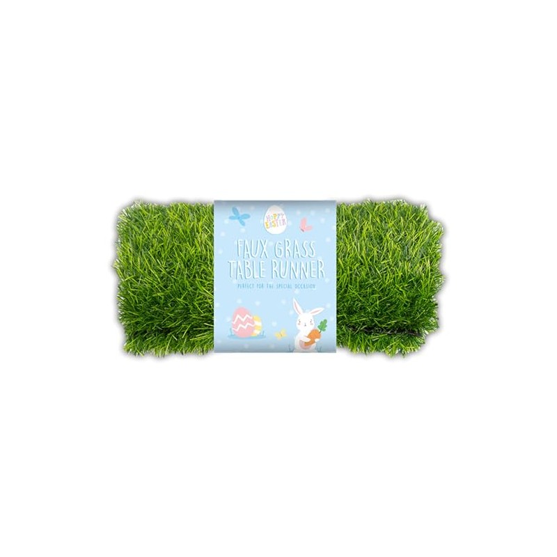 Green Polyethylene Faux Grass Table Runner, 90cm x 30cm (1
