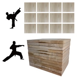 TDIAVH 12pcs Taekwondo Karate Breaking Boards,9mm Thicknesses Breaking Boards Martial Arts,Wood Boards for Breaking,ata Taekwondo Rebreakable Boards Practice Performing for Adult
