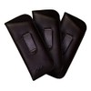 Calabria Slim Half Clip Soft Eyeglass Case 3 PACK-BLACK Syn.Leather
