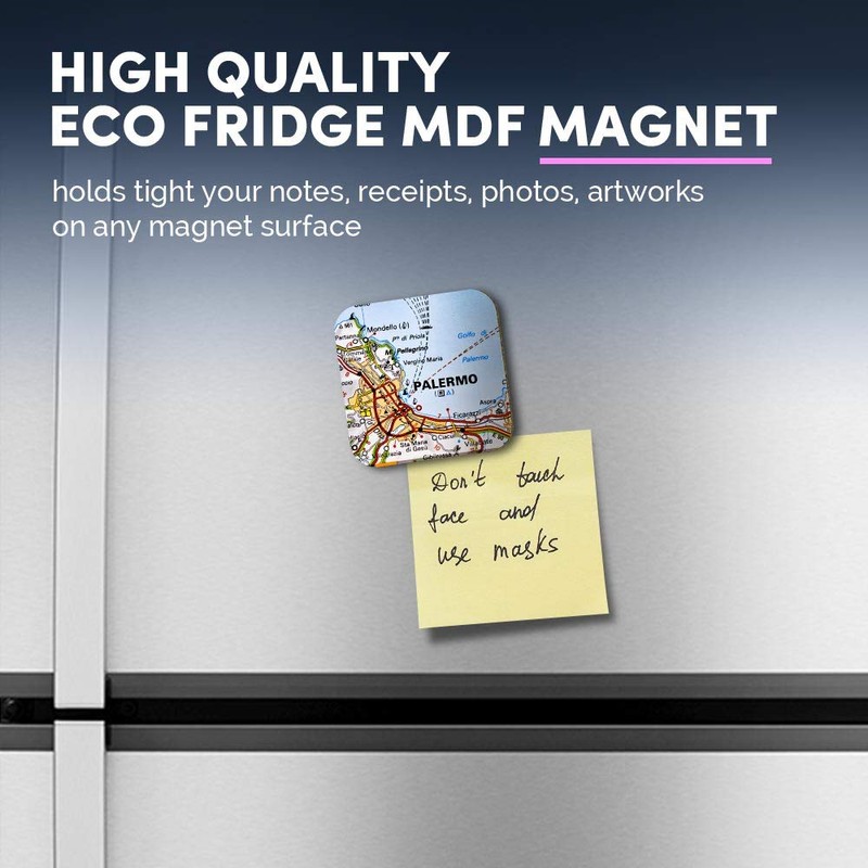 1 x Square MDF Fridge Magnet - Palermo European Italy