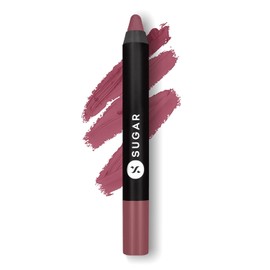 Cosmetics Matte as Hell Crayon Lipsticks for Women | Lasts Up To 8+ Hours | Lip Crayon with Sharpener | 2.8gm - 07 Viola