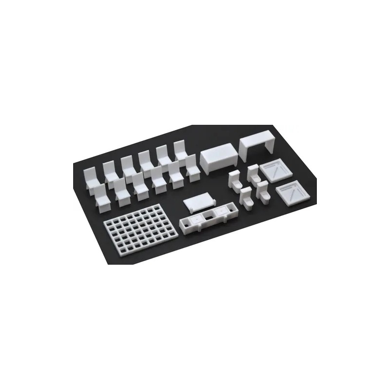 - Muebles Para Maquetas Escala 175 Blanco 90 Piezas -