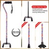 YOKABOZE Walking Cane for Women & Men, Folding Offset Quad