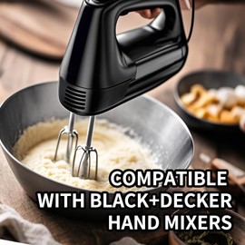 5 Pack Hand Mixer Replacement Beaters Compatible with BLACK and DECKER Electric Hand Held Mixer, Include 2 Mixer beaters, 2 Dough Hooks, 1 Whisk, Beaters Electric Mixer Parts Accessories