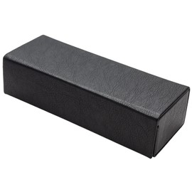 Tccase HY-8086-2 Hard Magnetic Fake Leather Glasses Case, Large, Black