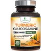 Turmeric Curcumin Supplement - 95% Curcuminoids with Glucosamine, Ginger &