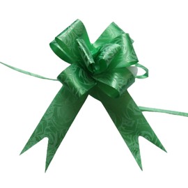creative balloons Green Pull Bows Set 30mm Present Basket Pull Bows Flower Ribbons Bows Knot Ribbon Decoration Gift Wrapping for Wedding Bouquets Wine Bottles Birthdays Packaging Boxes 10 Pack