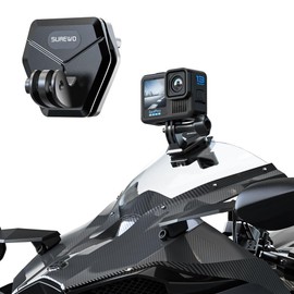 SOH Motorcycle Windshield Clip Mount, Motorcycle Windshield Camera Clamp, Quick Release Aluminum Alloy Mount for Go pro Hero 13/12/11/10/9,DJI Action 5Pro/4/3 and Most Action Camera