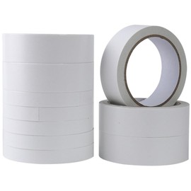 WOONEKY Cinta Adhesiva Doble Cara Transparente Fuerte, 9 Rollos Multiusos (0.8cm, 1.0cm y 1.2cm), Cinta Autoadhesiva para Manualidades y Oficina, Papelería para Estudiantes