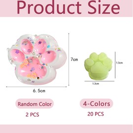 2 PCS Squishy Cat Paw and 1 Box Mini Cat Paw Squishy, Taba Squishy Paw, for Boys Girls Birthday Party Gifts, unny Novelty Cute Animals Stress Relieving Fidget Toy, Stress Relief