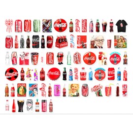 Coca-Cola 20 pcs COKE STICKERS perfect for Laptop Phone Water Resistant Vintage Designs