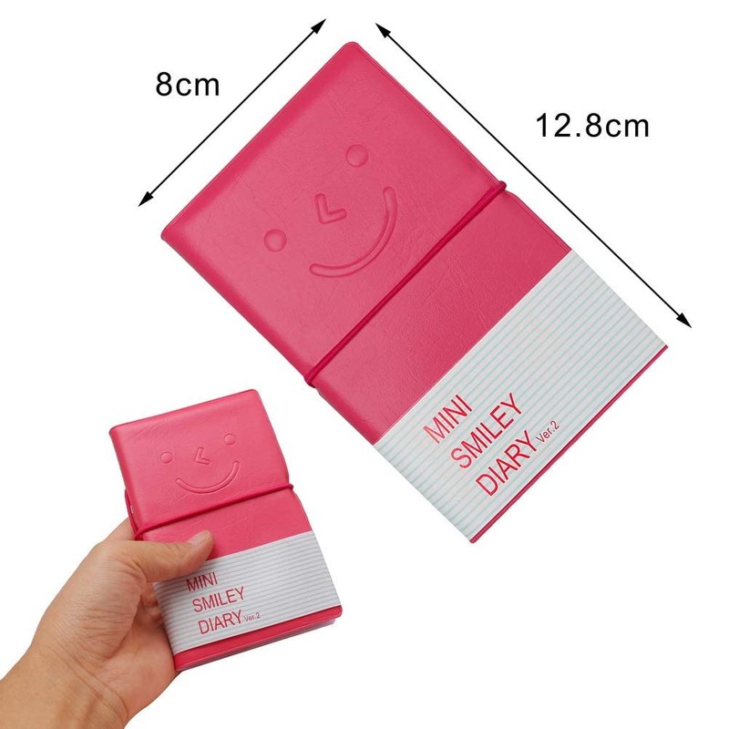 2 Pcs Mini Notebook, Mini Diary 2 Colors Pocket Notebook