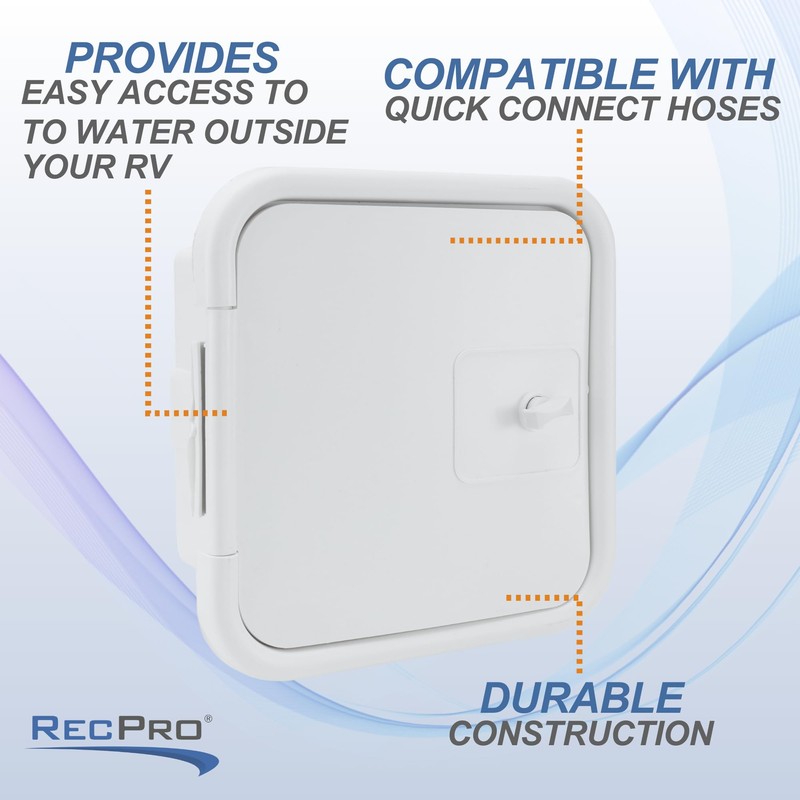 RecPro RV Exterior Shower Box with Hot & Cold Faucet