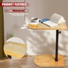 360° Rotatable Sofa Tray Table for Couch Arm, Height Adjustable
