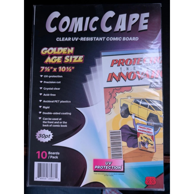 Golden Comic Cape - Modern/Current - 10 Pack Silver
