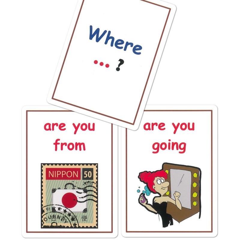 English Card Game Pairs Make Sentences Pack 3