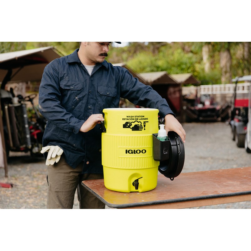Igloo Hardsided Commerical Acid Green 5-Gallon Seat Top Wash Station