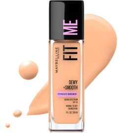 MAYBELLINE Maybelline Fit Me Dewy + Smooth Liquid Foundation Makeup, Buff Beige, 1 Count (Packaging May Vary)